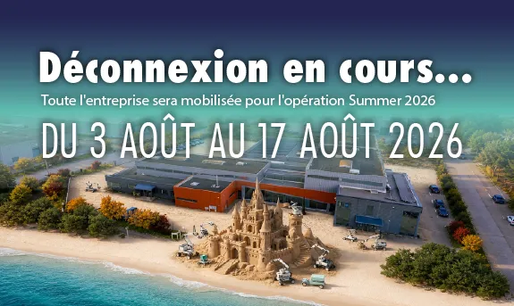 Fermeture estivale : du 3 Août au 17 Août 2026